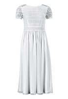 Swing Brautkleid aus Material-Mix