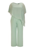 Swing Curve / Crepe-Jumpsuit mit Chiffon-