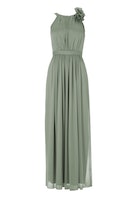 Swing Abendkleid aus Crinkle Chiffon mit - grün - 42