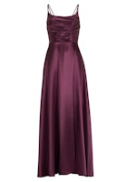 Swing Satin-Abendkleid mit Gehschlitz