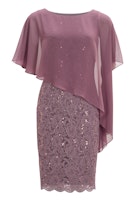 Swing Cocktailkleid mit Überwurf