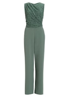 Swing Jumpsuit aus Material-Mix mit Drapi