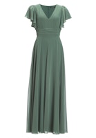 Swing Chiffon Jumpsuit mit Überrock und V